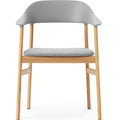 Thumbnail photo of Herit Armchair Upholstery Oak Synergy Grey - Dining chairs - Simon Legald - Grey - Leather/wood/plastic