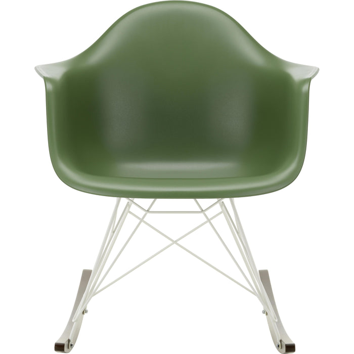 Eames Plastic Armchair Rar - 48 Forest - White Base - Dark Maple - Matstolar - Charles & Ray Eames - Grön - Metall/trä/plast