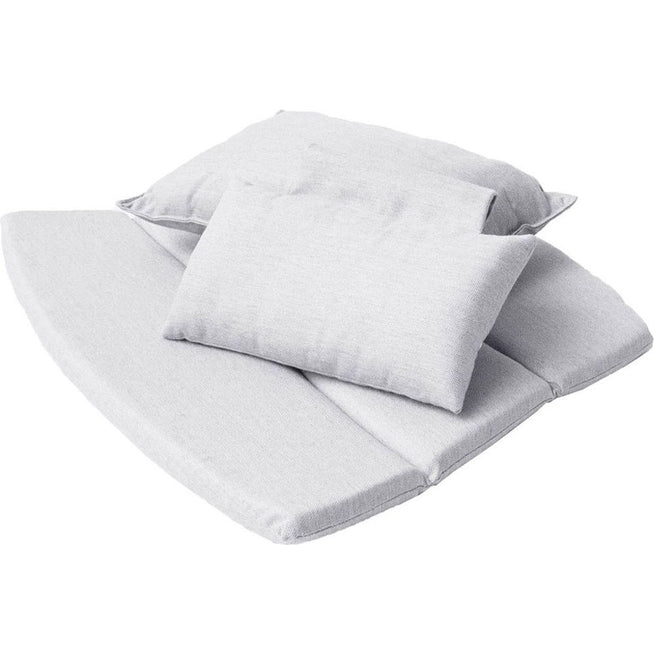 Photo of Breeze Highback Lounge Chair Cushion - Outdoor Cushions - Light Grey - Cane-line Natté - W: 75 x D: 55 x H: 2 cm