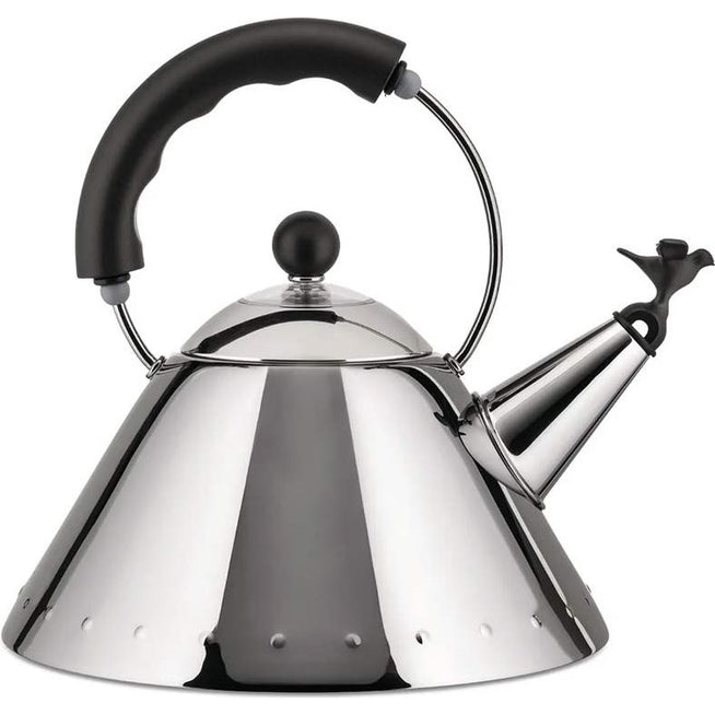 Photo of Kettle 9093 With Bird / Light Blue - Vattenkokare - Michael Graves - Silver