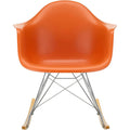 Eames Plastic Armchair Rar - 43 Rusty Orange - Chrome Base - Golden Maple - Matstolar - Charles & Ray Eames - Orange - Metall/trä/plast