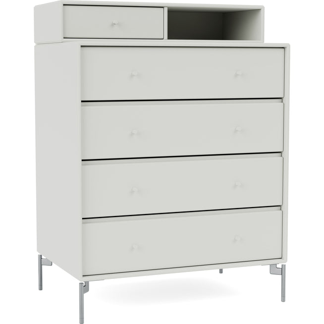 Photo of Keep Chest Of Drawers - Nordic / Matt Chrome Legs - Dressers - Peter J. Lassen - Grey - Wood