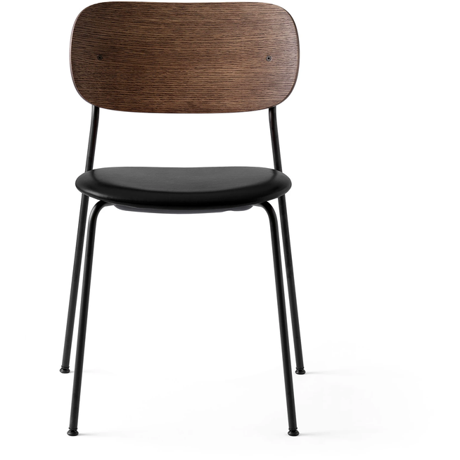 Photo of Co Chair Black Steel Base Dark Stained Oak, Leather Dakar 0842 - Matstolar - Norm Architects - Brun - Läder/metall/trä