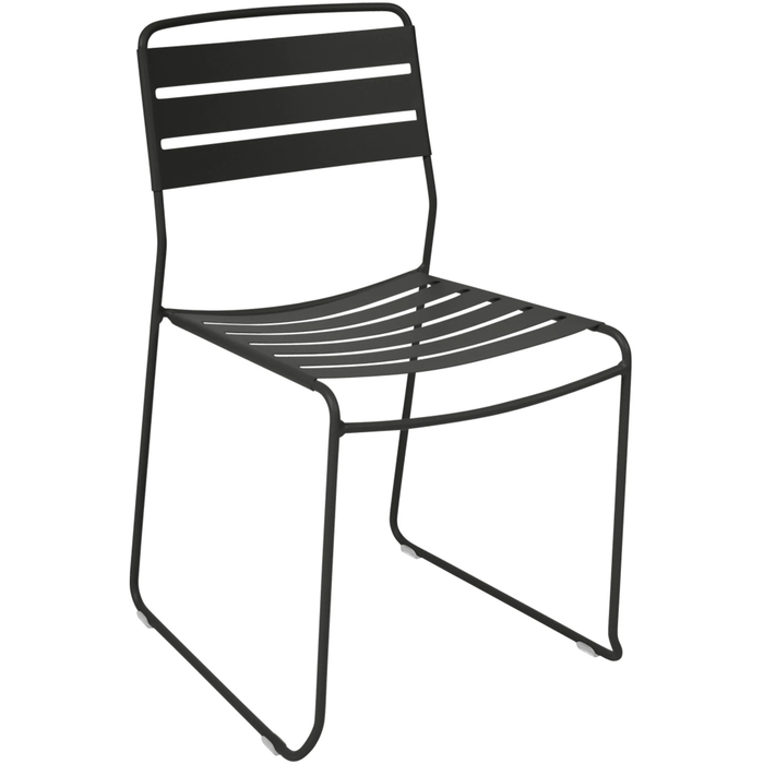 Photo of Surprising Chair, Liquorice - Outdoor dining chairs - Harald Guggenbichler - Black - Metal