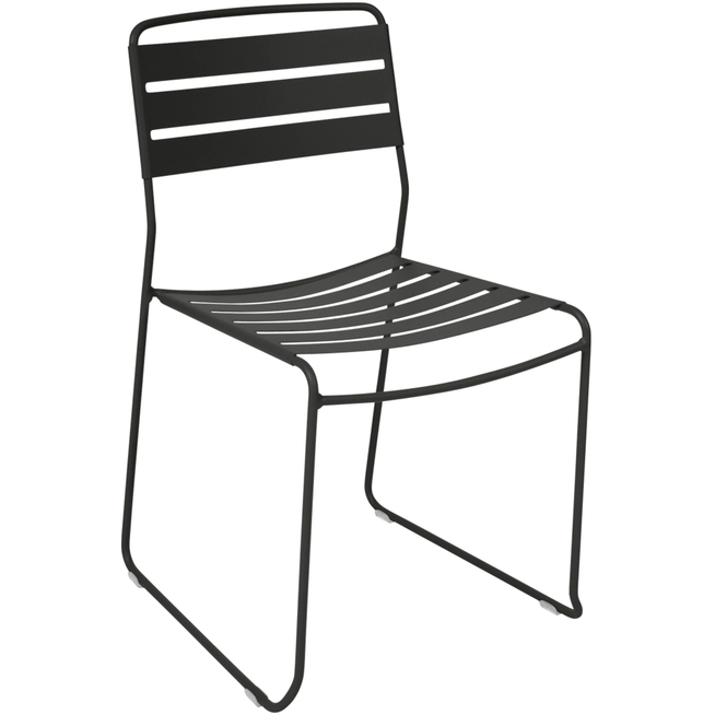 Photo of Surprising Chair, Liquorice - Outdoor dining chairs - Harald Guggenbichler - Black - Metal
