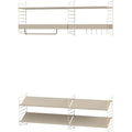 Thumbnail photo of String Wall Rack 50x30, Beige, 2-pack - Shelving - Nils Strinning - Beige - Metal