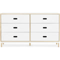 Thumbnail photo of Kabino Dresser - Chest of drawers - White / 6 drawers - L: 146.5 x D: 41 x H: 83 cm