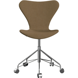 Photo of 3117 Sjuan - Fully upholstered, fabric, Hallingdal 224 - Desk chairs - Arne Jacobsen - Gold