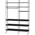 Thumbnail photo of String Floor Headboard 200, Black, 2-pack - Shelving - Nils Strinning - Black - Metal