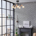 Thumbnail photo of Envostar Joiy Ceiling 5-bulb Distributed Black/wood