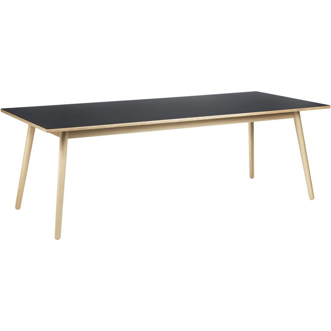 Photo of C35c Dining Table 95x220 Cm Dark Grey-oak Nature Lacquered