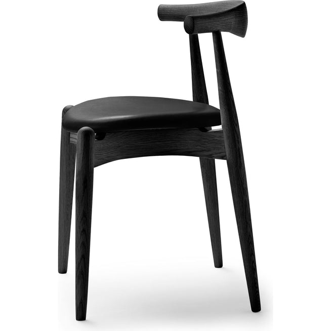 Photo of Carl Hansen - Ch20, Black lacquered oak, Leather group B Thor - 307 - Dining chairs - Hans J. Wegner - Black - Wood