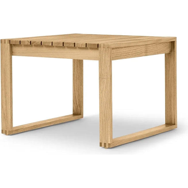 Photo of Carl Hansen - Bk16 Side Table, Outdoor, Untreated Teak - Small Table & Side Table Outdoor - Bodil Kjær - Wood