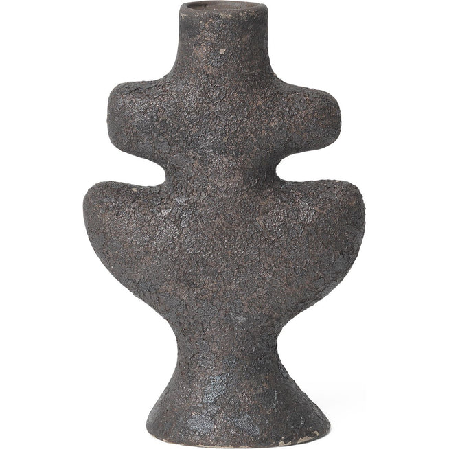 Photo of Yara Candle Holder - Lysestage - Yara Candle Holder - Small - Rustic Iron - W10 X D5.3 X H16 Cm