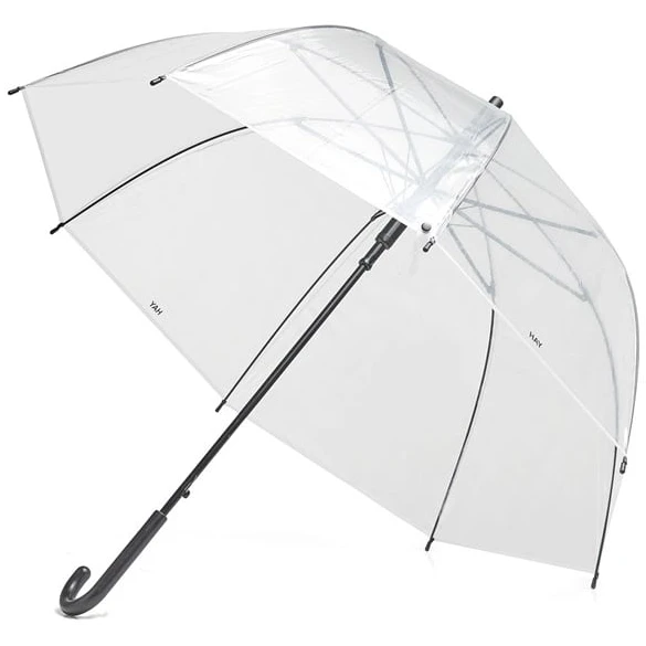 Canopy Umbrella Clear, Black Aluminium Handle