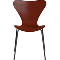 Thumbnail photo of 3107 Seven, Coloured Ash, Venetian Red, Underframe Warm Graphite - Dining chairs - Arne Jacobsen - Red - Metal/wood