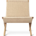 Mg501 Cuba Folding Armchair Oak Stand Natural Paper