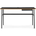 Thumbnail photo of Journal Desk Black Laminate - Black Steel Legs And Drawer