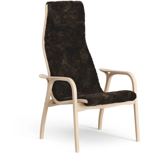 Photo of Lamino Arm Chair Laquered Beech/sheep Skin