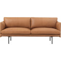 Outline Sofa 2-seater, Silk Leather Black - Soffor - Anderssen & Voll - Svart