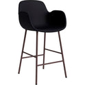 Form Bar Armchair 65 Cm Full Upholstery Brown Steel