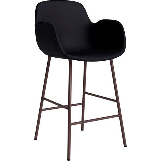 Photo of Form Bar Armchair 65 Cm Full Upholstery Brown Steel