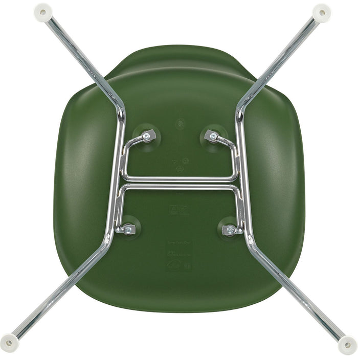 Eames Plastic Chair Dsx - 48 Forest - Chrome Base - Matstolar - Charles & Ray Eames - Grön - Metall/plast