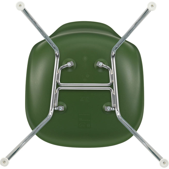 Photo of Eames Plastic Chair Dsx - 48 Forest - Chrome Base - Matstolar - Charles & Ray Eames - Grön - Metall/plast