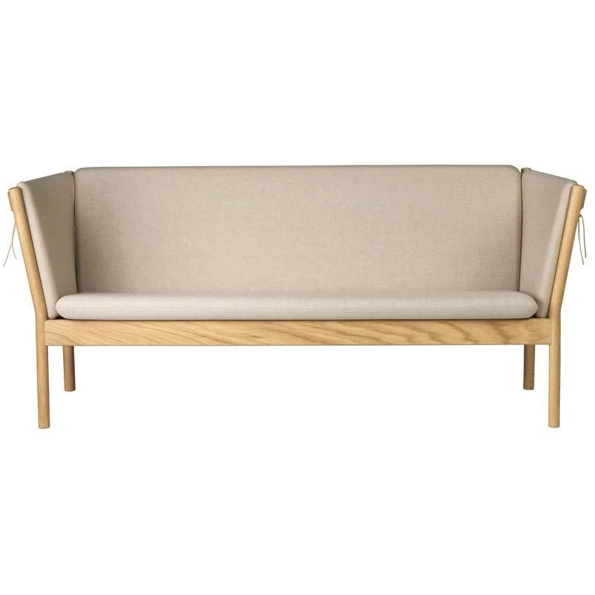 J149 3 Pers. Sofa Erik Ole Jørgensen L: 185 cm - Lacquered Natural Oak/Beige Wool Upminster