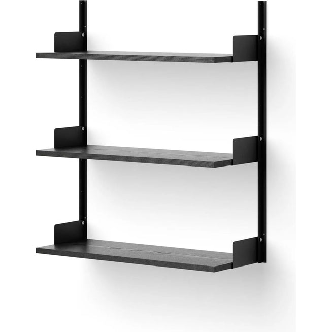 Photo of Wall Shelf - 90 - Black Ash / Black - H90 X W83.5 X D30.5 Cm