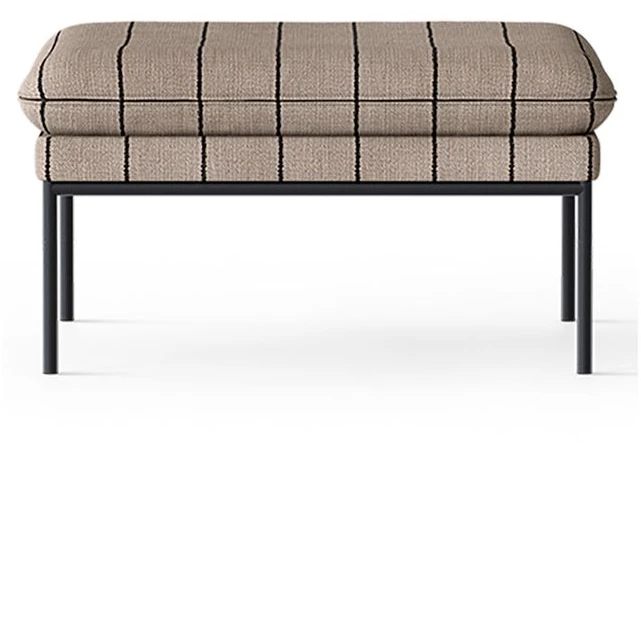 Photo of Turn Puf - Puf - Cashmere - Pasadena - Sand/black - W80 X H42 X D80 Cm