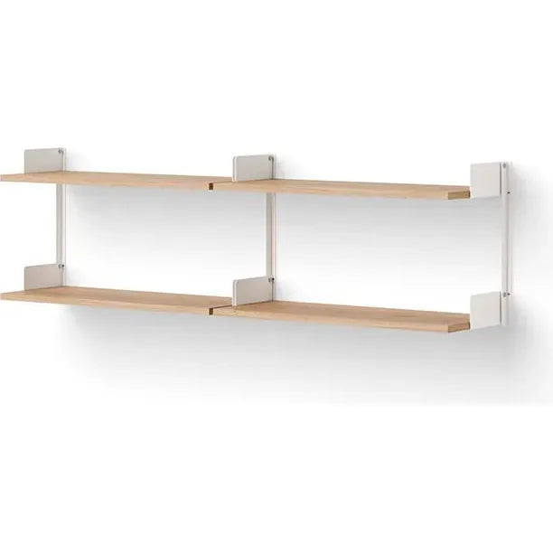 Photo of New Works Chamber Shelf - Reolsystem - Oak / White - H46 X W163.5 X D30.5 Cm