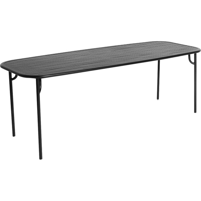 Photo of Week-end, Large Rectangular Table, Black - Trädgårdsbord - Studio Brichet-ziegler - Svart - Metall