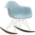 Thumbnail photo of Eames Plastic Armchair Rar - 23 Ice Grey - White Base - Dark Maple - Dining Chairs - Metal/wood/plastic