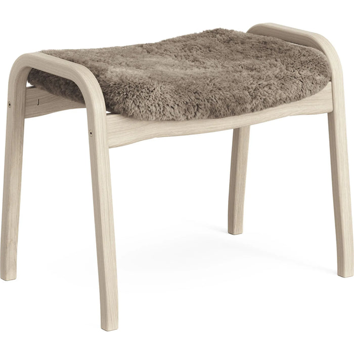 Photo of Lamino Foot Stool White Pigmented Oak/Sheep Skin