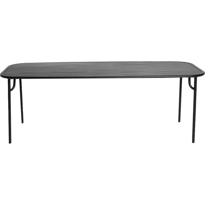 Photo of Week-end, Large Rectangular Table, Black - Trädgårdsbord - Studio Brichet-ziegler - Svart - Metall