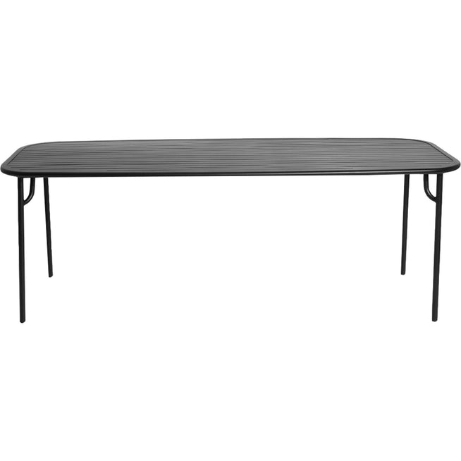 Photo of Week-end, Large Rectangular Table, Black - Trädgårdsbord - Studio Brichet-ziegler - Svart - Metall