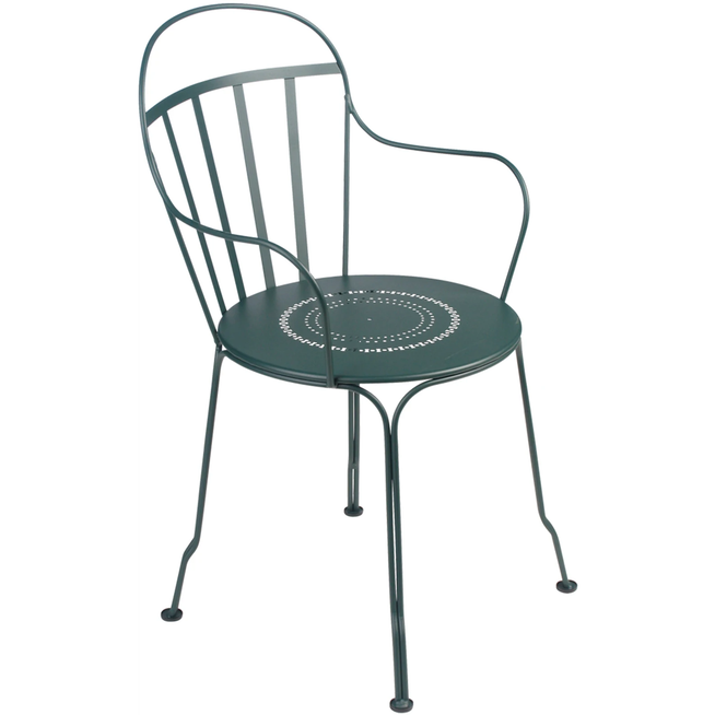 Photo of Louvre Armchair Cedar Green 02 - Outdoor dining chairs - Green - Metal