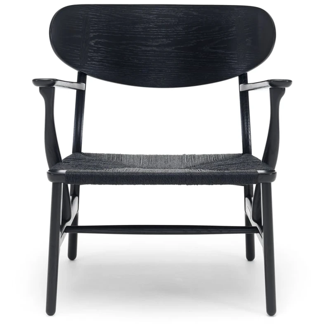 Photo of Ch22 Armchair Black Lacquer Oak-Black