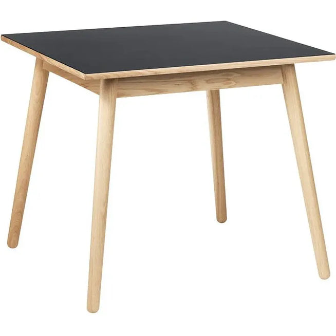 Photo of C35a Dining Table 82x82 Cm Dark Grey-oak Nature Lacquered
