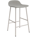 Form Bar Stool 65 Cm Full Upholstery Warm Grey Steel
