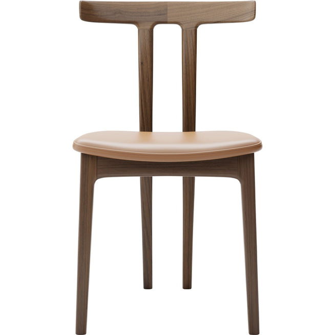 Photo of Carl Hansen - Ow58, T-chair, Lacquered Walnut, Leather Cat