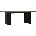 Thumbnail photo of Panel Table 90 X 200 Cm Black Dark Brown - Matbord - Simon Legald - Brun - Metall/trä