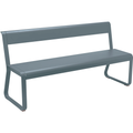 Bellevie Bench With Backrest Storm Grey - Garden Benches - Pagnon & Pelhaître - Grey - Metal