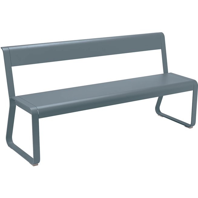 Photo of Bellevie Bench With Backrest Storm Grey - Garden Benches - Pagnon & Pelhaître - Grey - Metal