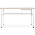 Thumbnail photo of Journal Desk White Laminate, White Steel Legs And Drawer