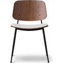 Søborg 3061 Metal Base Chair - Upholstered Seat
