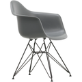 Eames Plastic Armchair Dar - 56 Granite Grey - Basic Dark Base - Matstolar - Charles & Ray Eames - Grå - Metall/plast