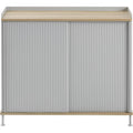 Thumbnail photo of Enfold Sideboard Tall, Oak/grey - Sideboards - Thomas Bentzen - Grey - Metal/wood