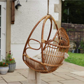 Thumbnail photo of Natural Rattan Hanging Egg Swing Chair